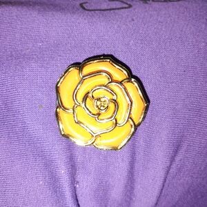 Gold and Orange Rose Purse Hook